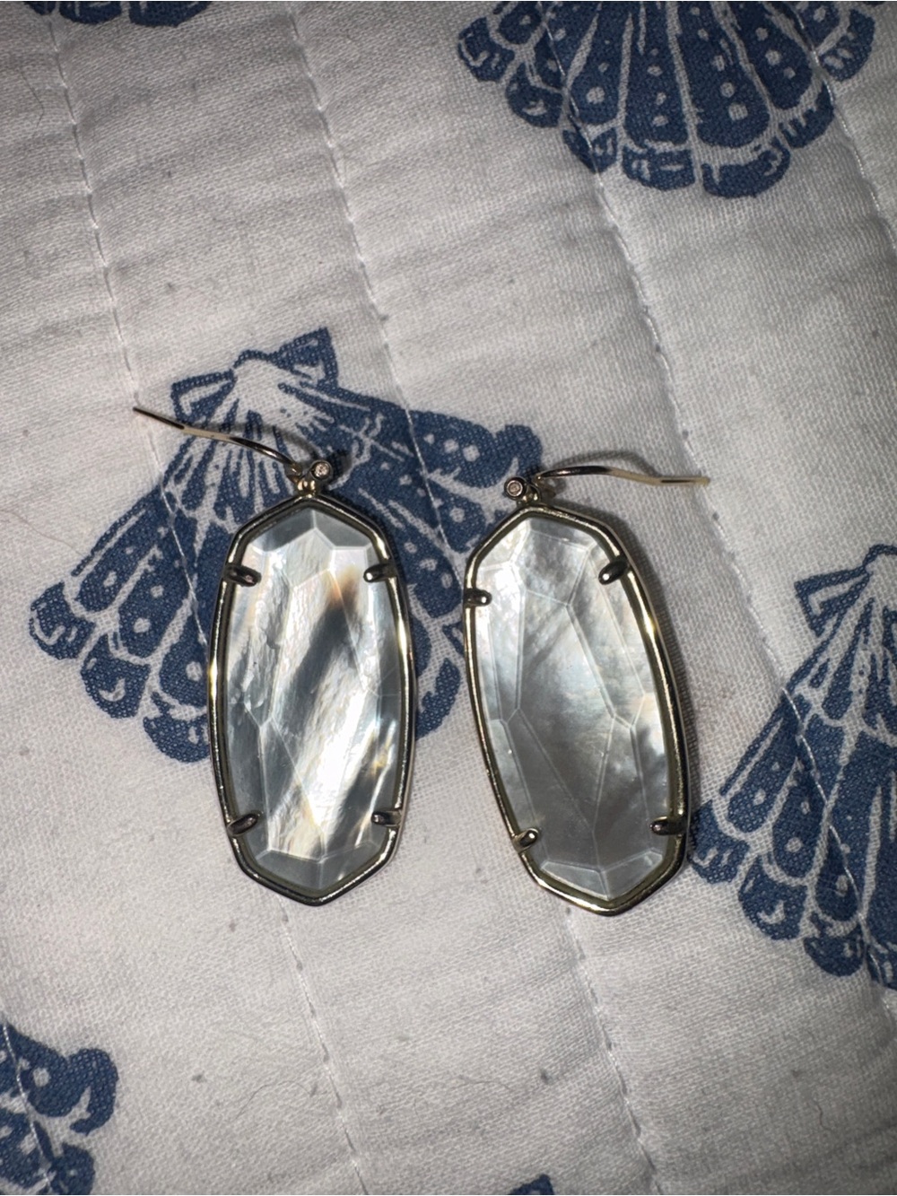 Kendra Scott Faceted Clear Crystal Drop Earrings